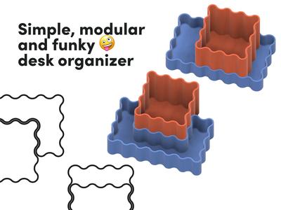 Modular desk organizer