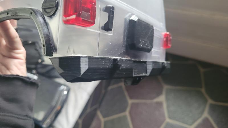 CGRC Post Mount Rear Bumper for Axial SCX10-3 Jeep Wrangler Rubicon JLU