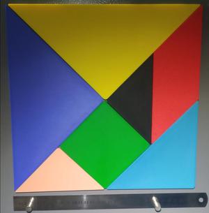 Tangram with magnet holes large size