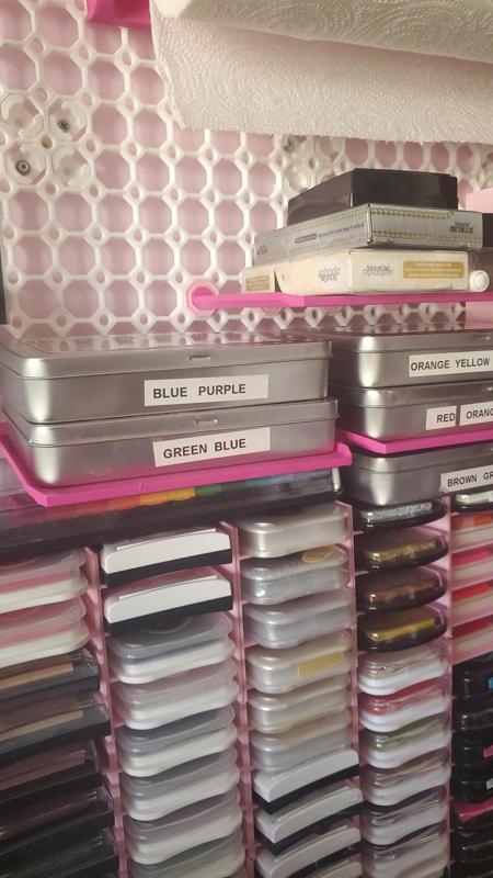 Distress mini inkpad tin shelf for multiboard