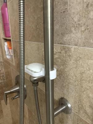 large soap dish for shower rod