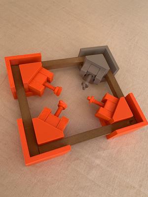 Adjustable corner assembly press