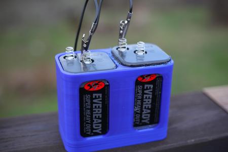 Dual 6V Lantern Battery Holder Case