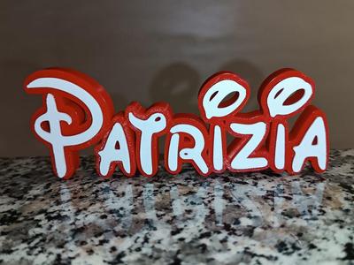 Disney Name Sign Patrizia Kid Room Wall Decorative