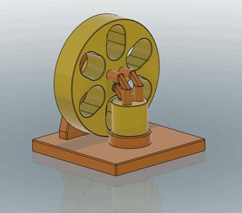 3 Piston Rotary Engine - Fun Toy