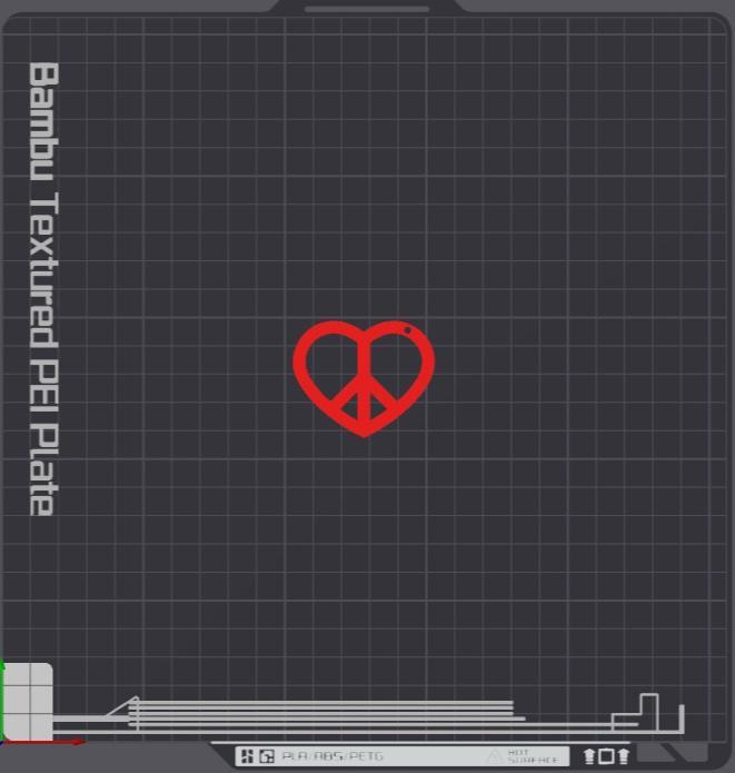 Heart Peace Keychain