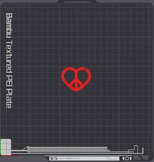Heart Peace Keychain