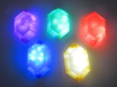 Glowing Wearable Rupee, LED Light up BOTW Zelda Link Lit Prop Gem for Costume, Cosplay