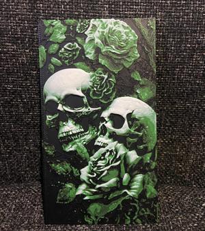 Green skulls and roses hueforge