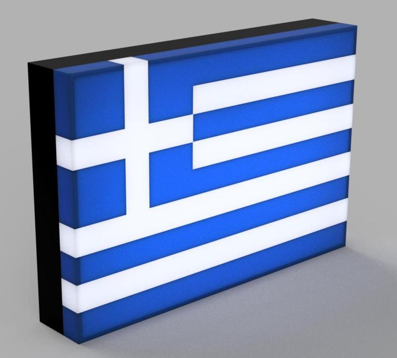 World Flags - Greece LED Lamp