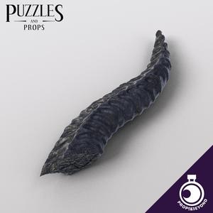 Young Black Dragon Horn - Monster Trophy