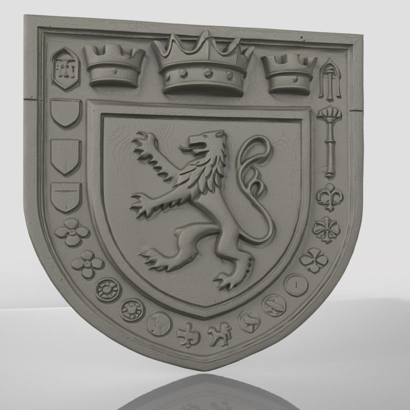 Crest Bas Relief Decor