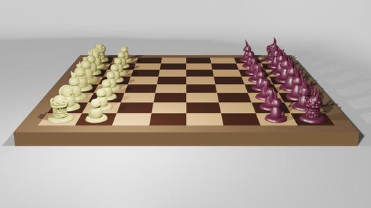 Easter themed chess