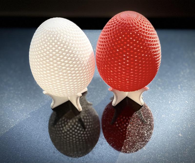 Easter egg with grid pattern