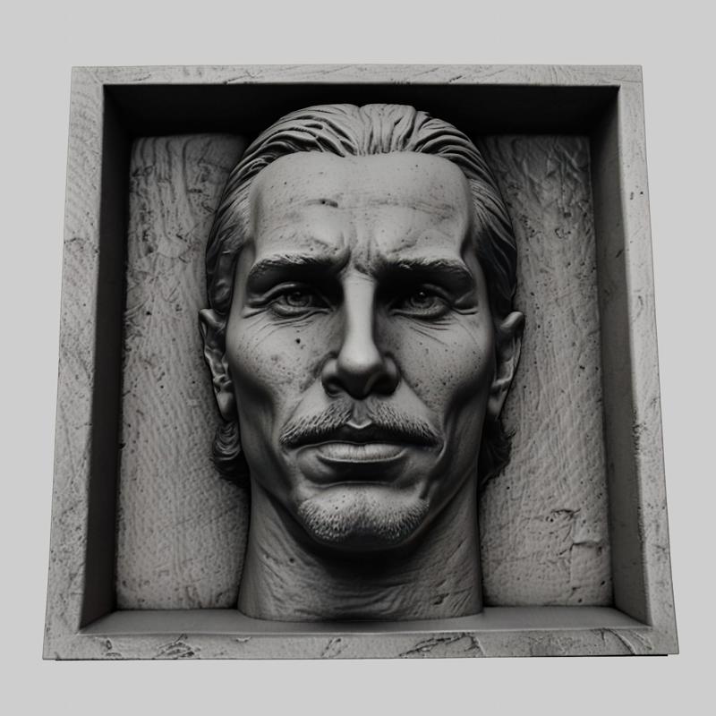 Christian Bale head relief actor