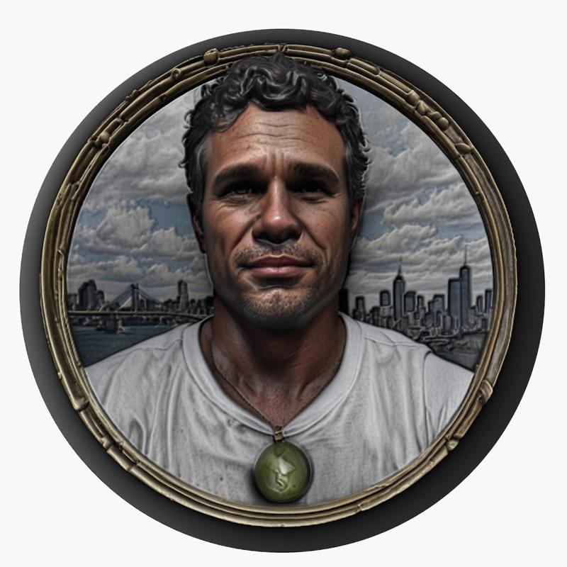 Mark Ruffalo medallion pendant