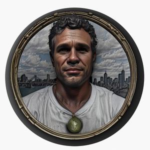 Mark Ruffalo medallion pendant