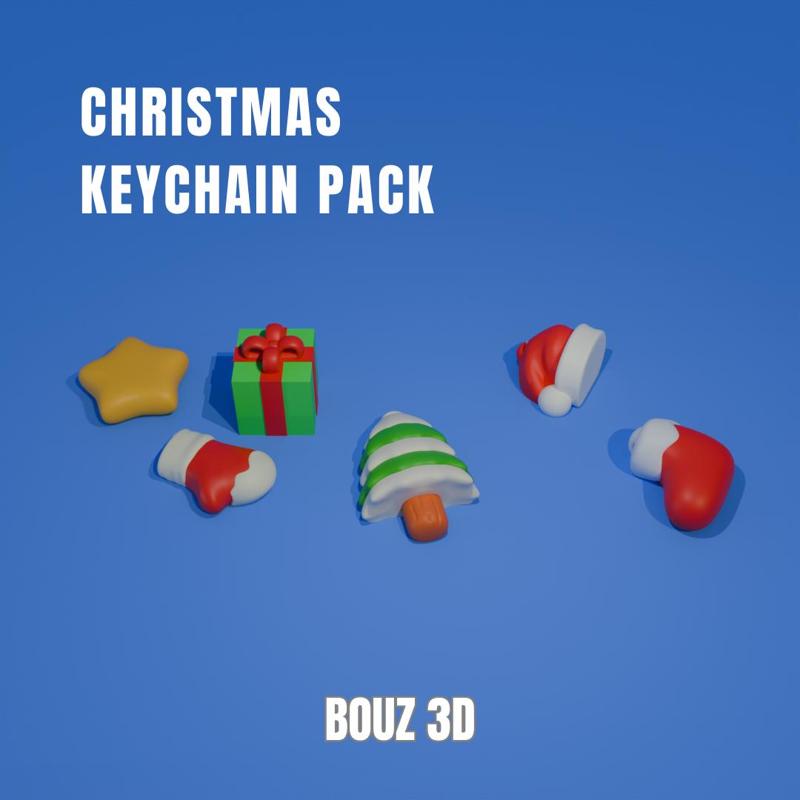 Christmas Keychain Pack-Multicolor