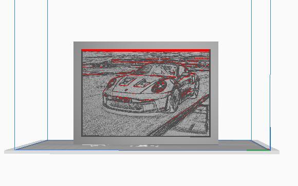 porsche 911 GT3 RS - flat litophane