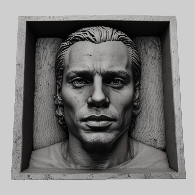 Sebastian Stan head relief actor