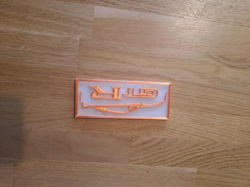 Plaque gtr35 en relief