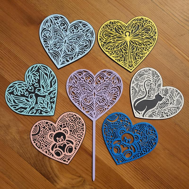 Hearts with animals, more styles and types