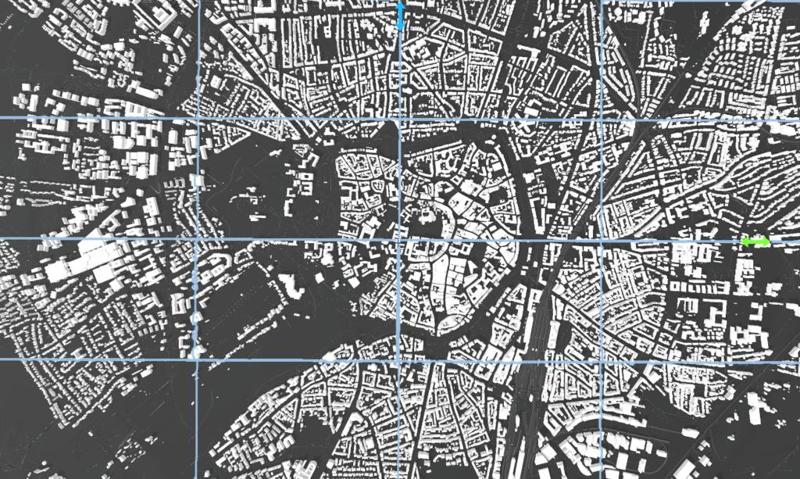 3D Rendering of Münster, Split in 16 Parts
