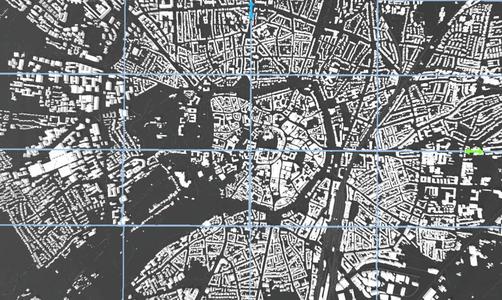 3D Rendering of Münster, Split in 16 Parts