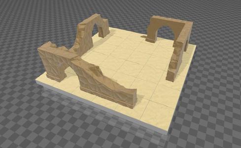 Basic Temple Fortress Ruin 03 (SMXL Free Blocks Compatible)