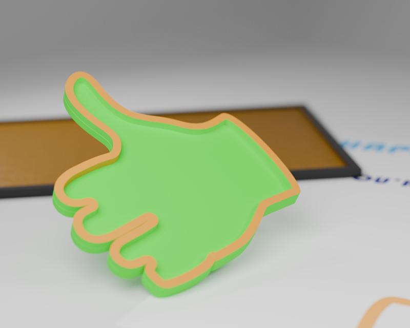 Thumbs Up Emoji Stamp (with optional handle/knob)