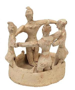 Four man dancing - Minoan (1600 BC)