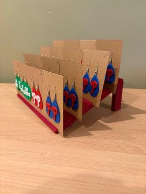 Earring card display stand