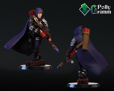 Fantasy assassin, killer, spy with bow