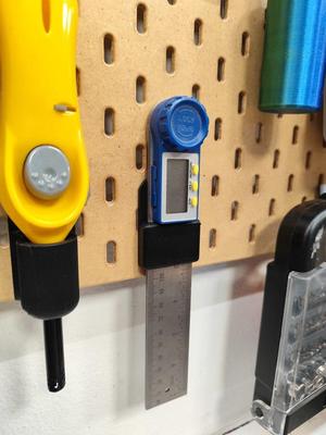 Ikea Skadis container for digital protractor