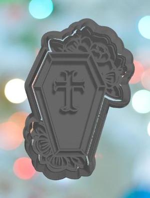 Halloween Floral Coffin 2 Cookie Cutter