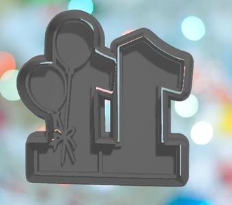 Balloon Number 11 Cookie Cutter