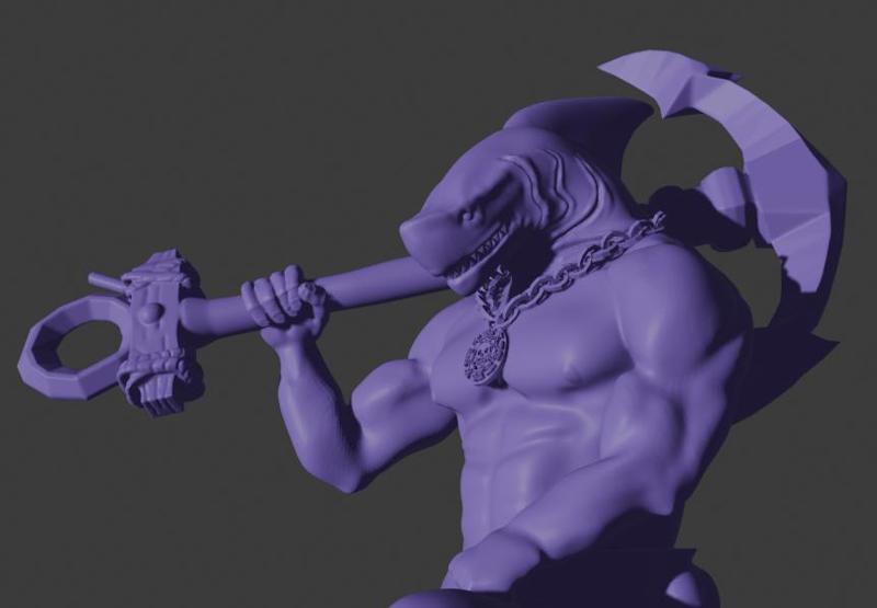 Shark folk brute pirate barbarian