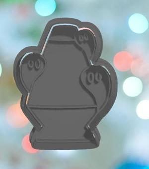 Retro Halloween Ghost Lava Lamp Cookie Cutter