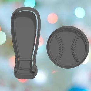 Baseball Bat And Ball Cookie Cutter Set
