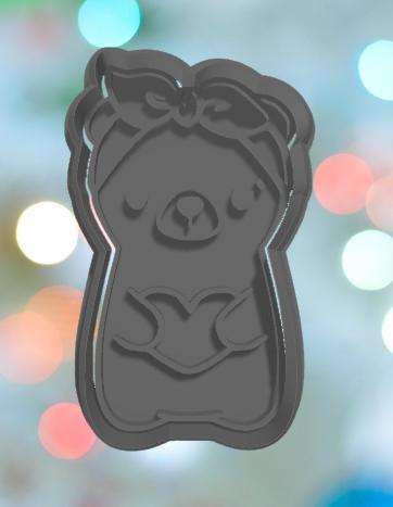 Mothers Day Mama Bear Cookie Cutter