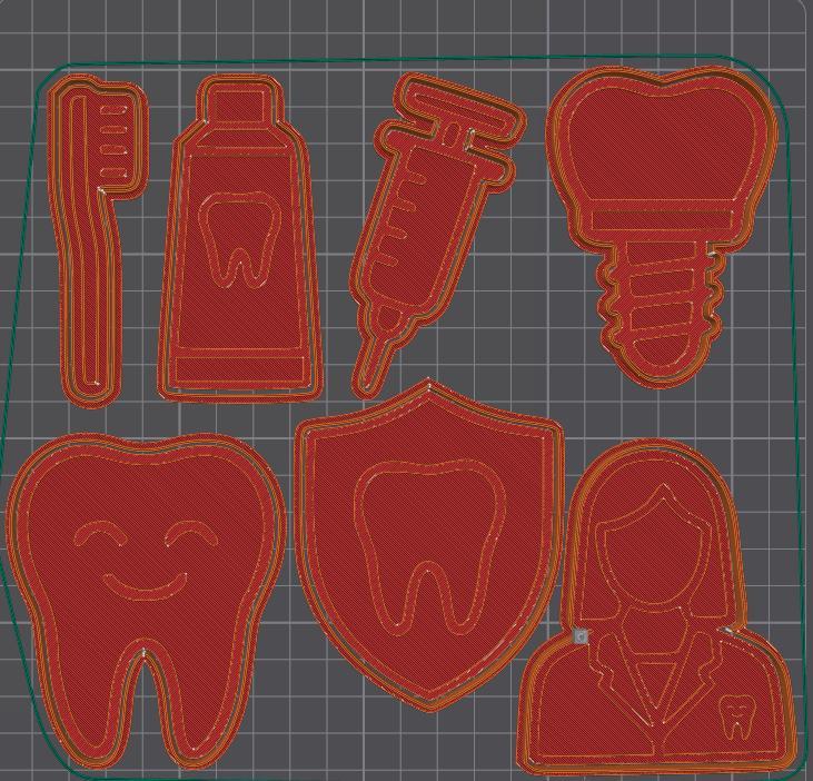 Kit x7 Dentistry Stamps and Cutters
