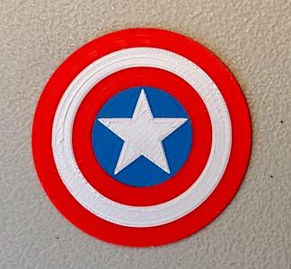 Multicolor Captain America Logo Magnet