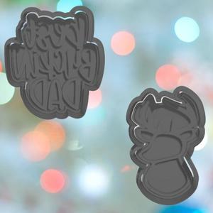 Fathers Day Best Buckin Dad Cookie Cutter Set