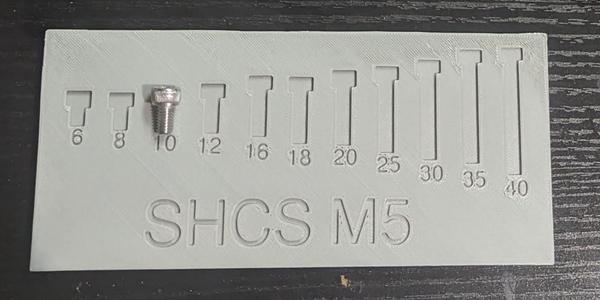 SHCS M5 measuring tool