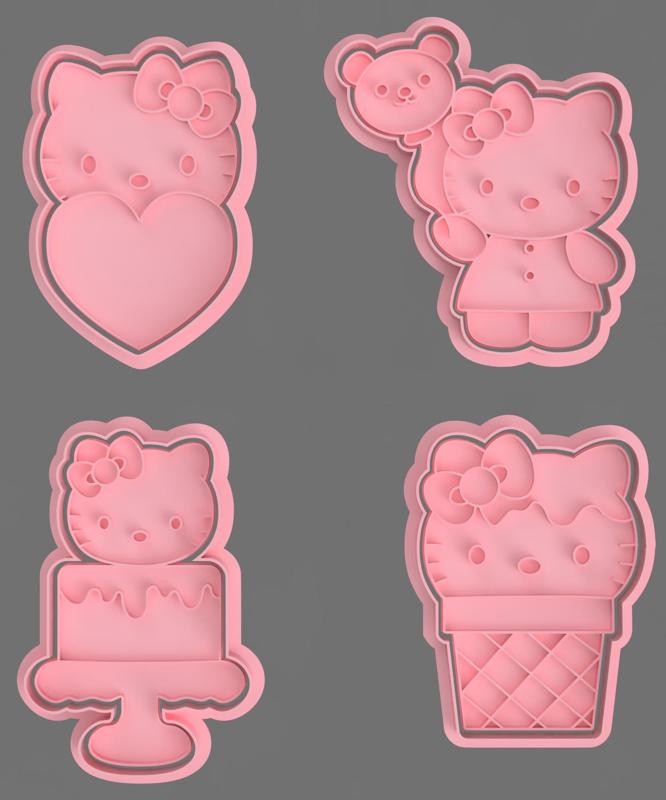 HELLO KITTY CUTTERS FOR COOKIES AND FONDANT
