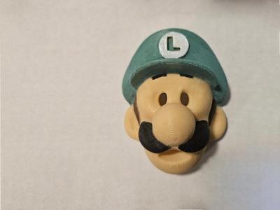 Luigi Mask - with nose holes and tie holes