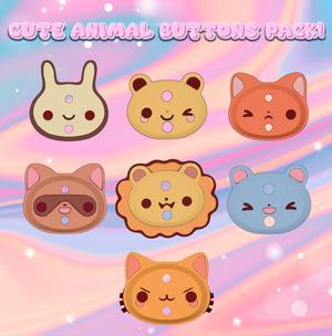 Cute Animal Buttons Pack