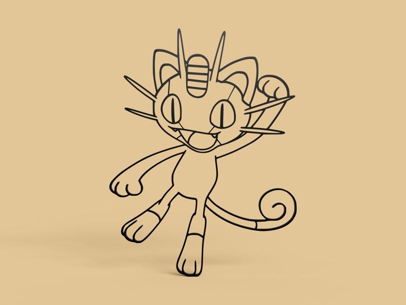 Meowth Wall Art