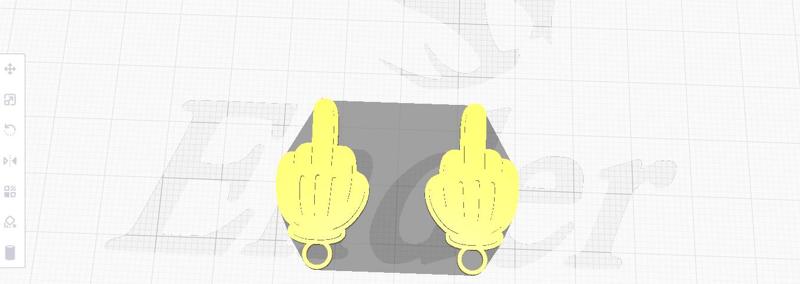 Middle Finger Earrings or Keychains