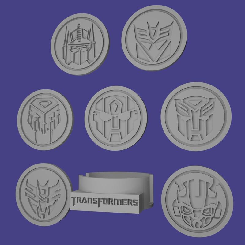 ▪ KIT 7 COASTERS 🥤 TRANSFORMERS 🤖 + CUSTOM CASE 🦾